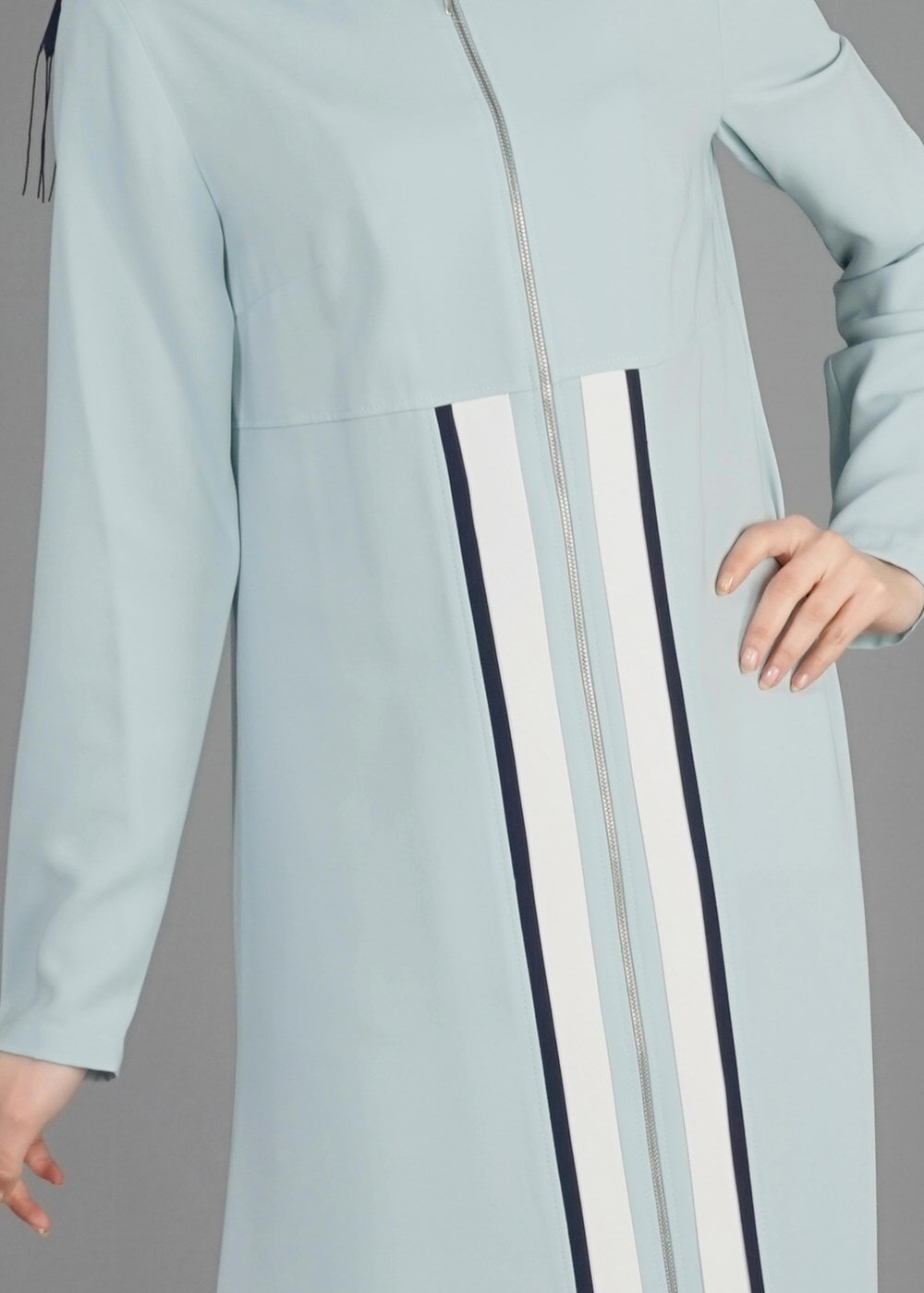 Tesettür giyim MAVİ T 8170 Farah Tesettür Ferace-Alv Fashion