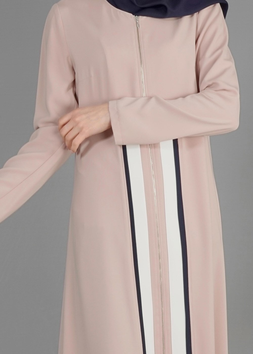 Tesettür giyim PUDRA T 8170 Farah Tesettür Ferace-Alv Fashion