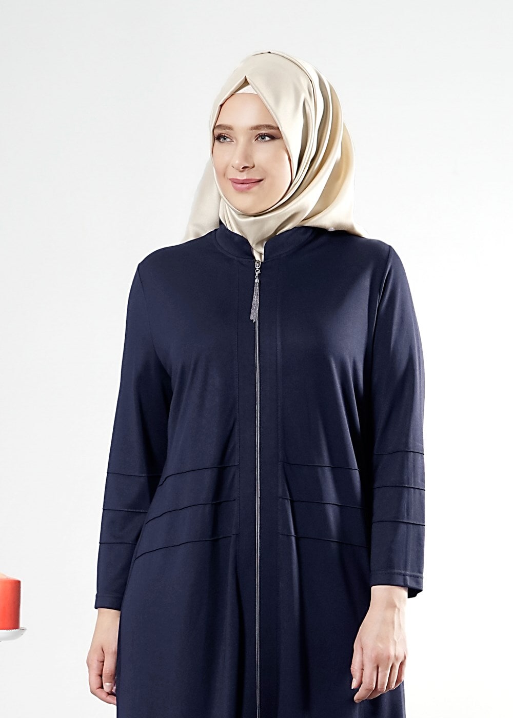 Tesettür giyim LACİVERT T 8180 Venezia Tesettür Ferace-Alv Fashion