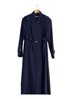 Hijab clothing NAVY BLUE T 2039 Tuay Kruvaze Kesim Erkek Yaka Cepli Trench