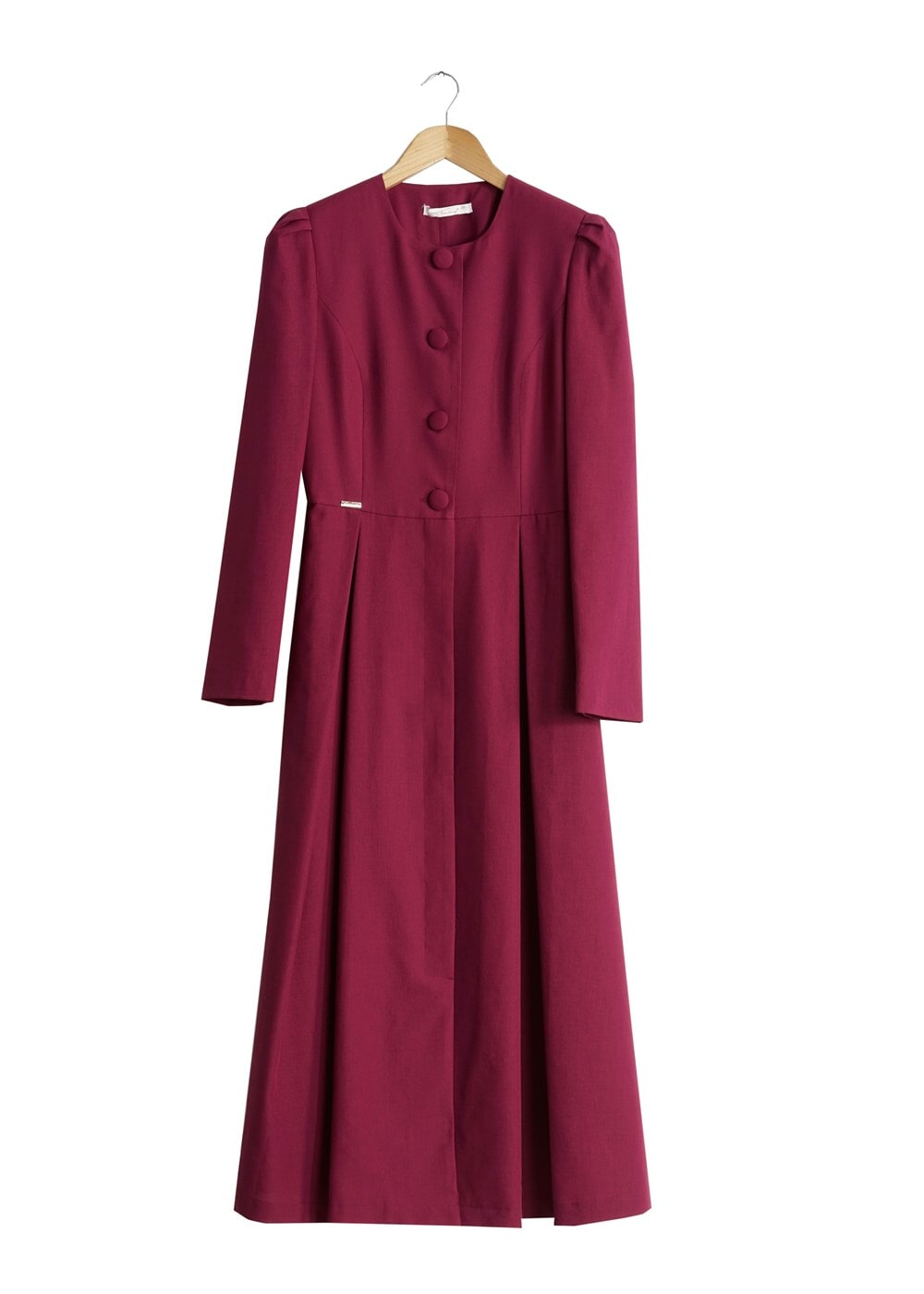 Vêtements hijab FUCHSIA T 2063 Tuay Pileli Sıfır Yaka Trench