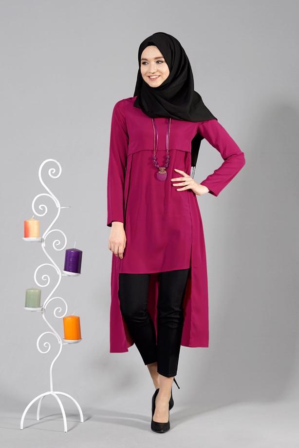 Vêtements hijab  T 2207 Tuay Kuyruklu Kolyeli Tunik - TRENDTESETTÜR