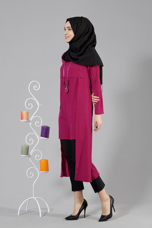 Vêtements hijab  T 2207 Tuay Kuyruklu Kolyeli Tunik - TRENDTESETTÜR