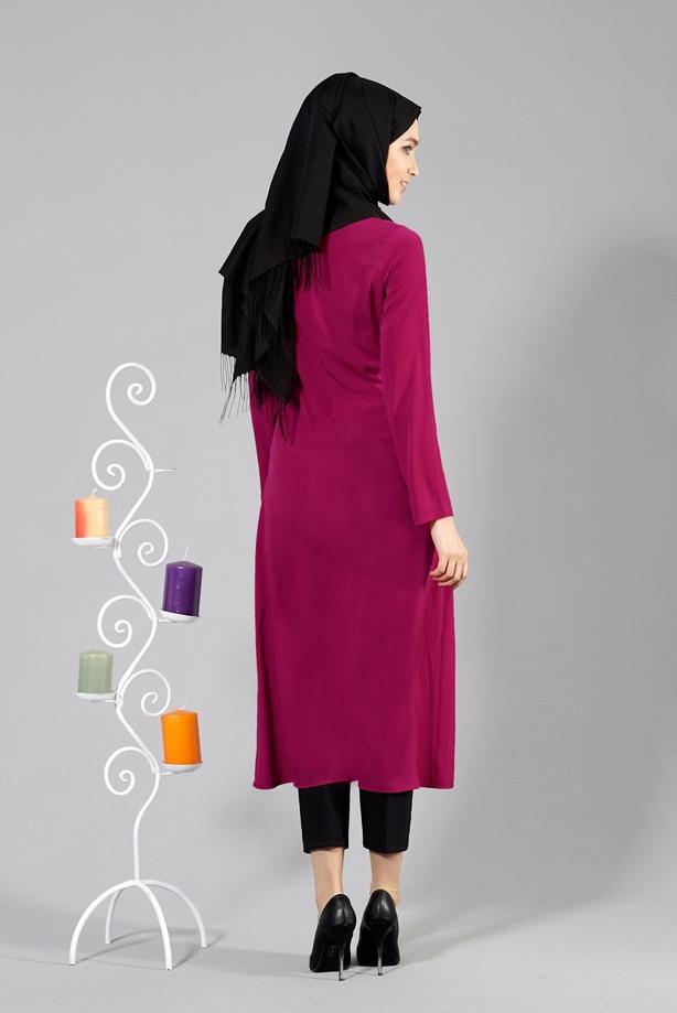 Vêtements hijab  T 2207 Tuay Kuyruklu Kolyeli Tunik - TRENDTESETTÜR