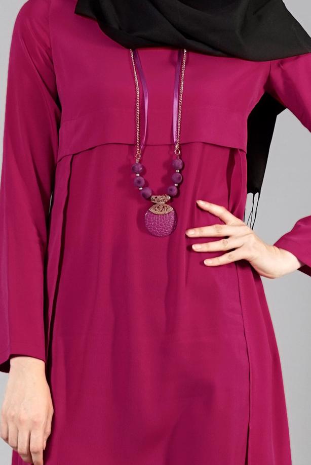 Vêtements hijab  T 2207 Tuay Kuyruklu Kolyeli Tunik - TRENDTESETTÜR