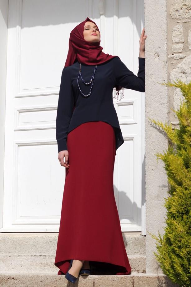 Hijab-Kleidung  T 7043 Tuay İnci Kolyeli Bluz - TRENDTESETTÜR