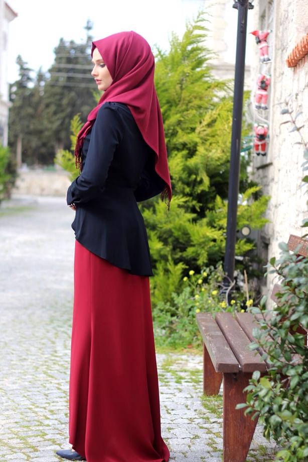 Hijab-Kleidung  T 7043 Tuay İnci Kolyeli Bluz - TRENDTESETTÜR