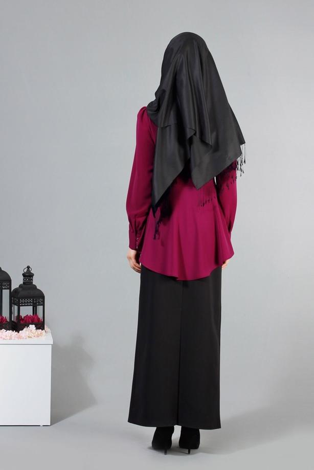 Hijab clothing  T 7043 Tuay İnci Kolyeli Bluz - TRENDTESETTÜR