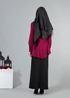 Hijab clothing PURPLE T 7043 Tuay İnci Kolyeli Bluz