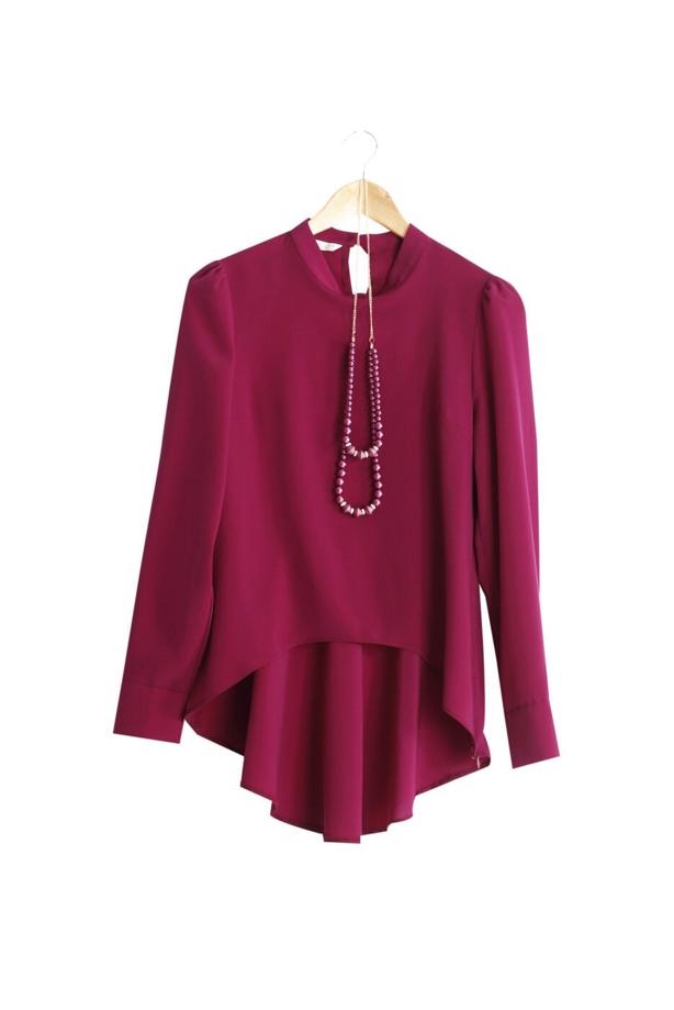 Hijab clothing  T 7043 Tuay İnci Kolyeli Bluz - TRENDTESETTÜR