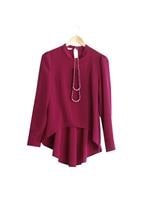 Tesettür giyim MOR T 7043 Tuay İnci Kolyeli Bluz