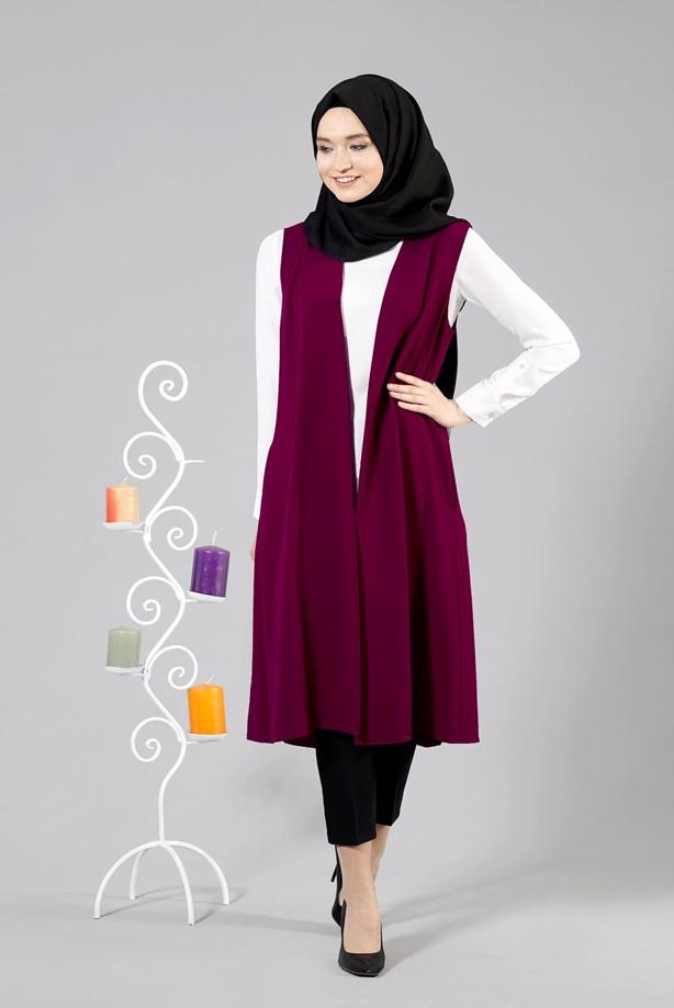 Vêtements hijab  T 7109 Tuay Piliseli Cepli Yelek - TRENDTESETTÜR