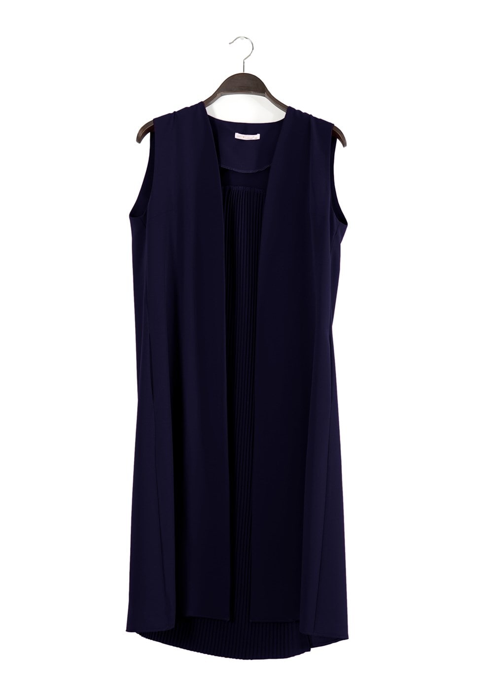 Hijab clothing NAVY BLUE T 7109 Tuay Piliseli Cepli Yelek