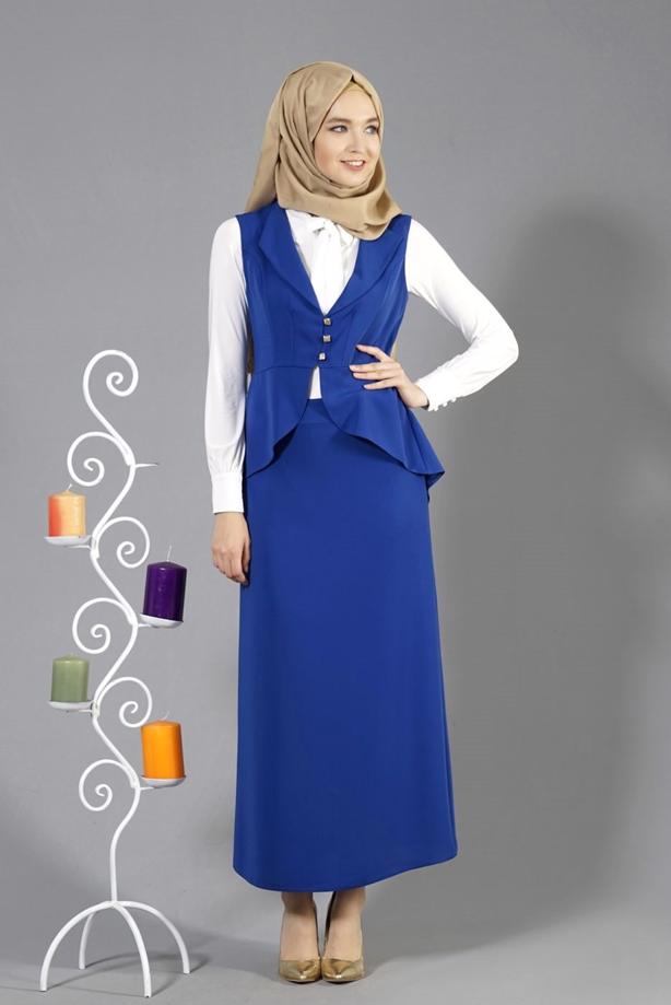 Vêtements hijab  T 7114 Tuay 2′li Kombinli Takım - TRENDTESETTÜR