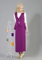 Vêtements hijab POURPRE T 7114 Tuay 2′li Kombinli Takım