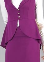 Vêtements hijab POURPRE T 7114 Tuay 2′li Kombinli Takım