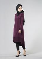 Hijab clothing PLUM T 7118 Tuay Pile Detaylı Kolyeli Tunik