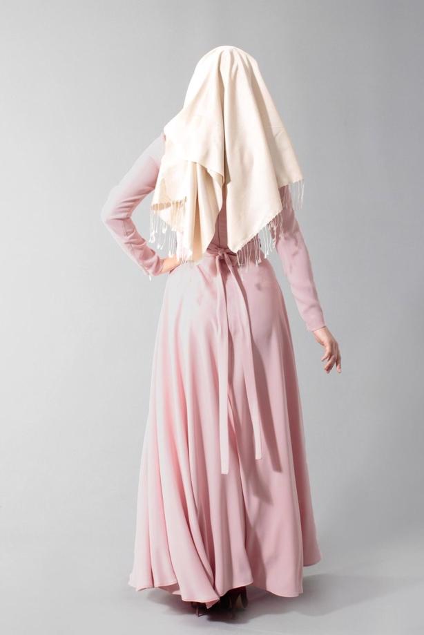 Vêtements hijab  T 1788-1 Tuay Kuşağı Boncuk İşlemeli Abiye - TRENDTESETTÜR