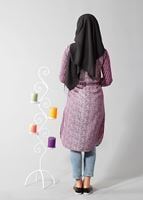 Vêtements hijab PRUNE T 0742-1 Gürbüz Gizli Düğmeli Aksesuarlı Tunik