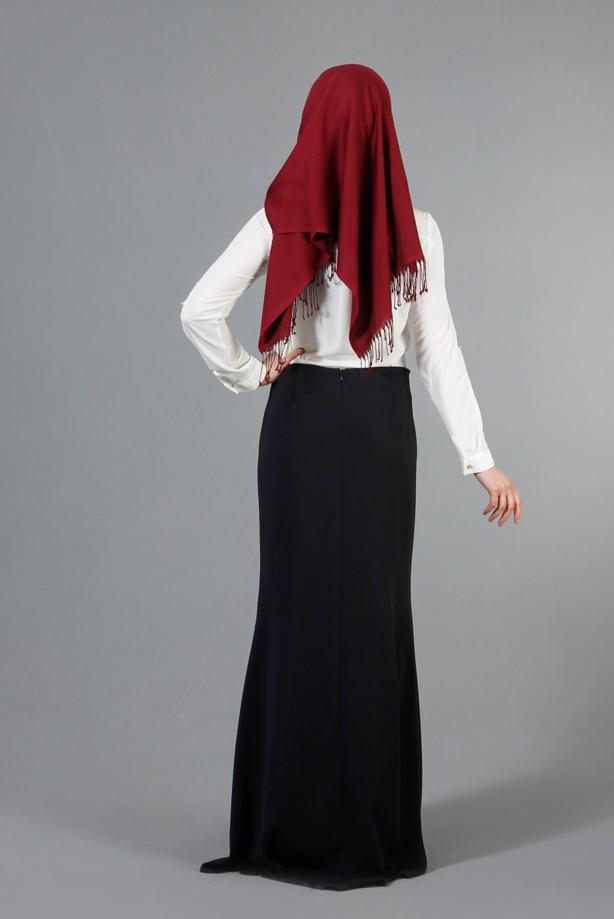 Tesettür giyim  T 2770 Helly Yakası Taş Detaylı Bluz - TRENDTESETTÜR