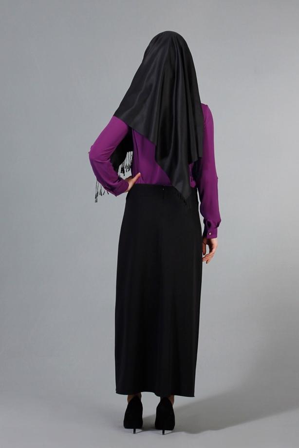 Tesettür giyim  T 2770 Helly Yakası Taş Detaylı Bluz - TRENDTESETTÜR