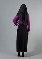 Vêtements hijab POURPRE T 2770 Helly Yakası Taş Detaylı Bluz