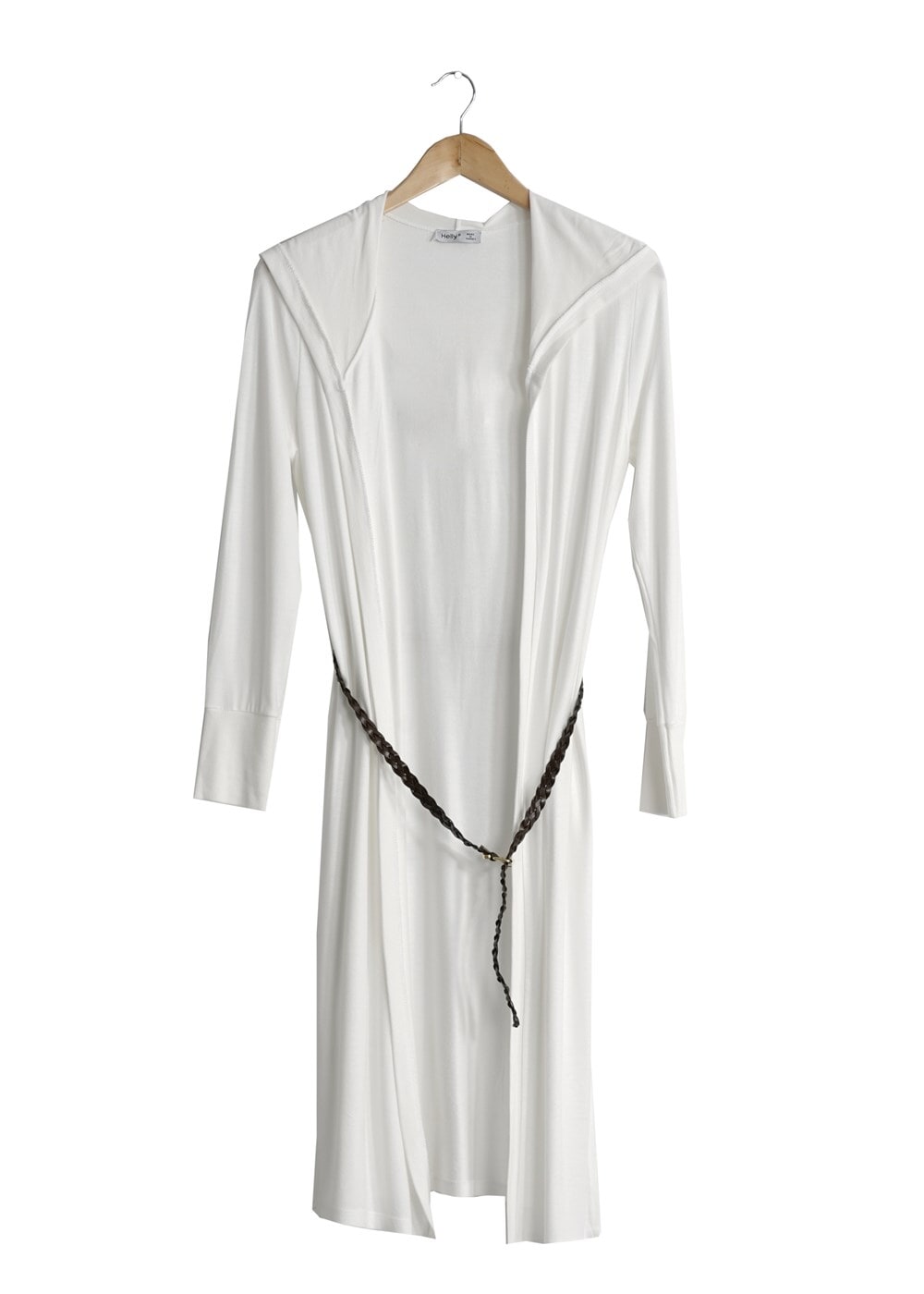 Vêtements hijab CRÈME CARDIGAN EN MAILLE À CAPUCHE 4956