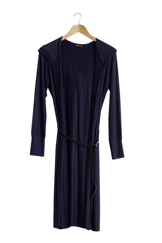 Tesettür giyim  KAPÜŞONLU TRİKO HIRKA 4956  - TRENDTESETTÜR