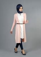 Hijab clothing POWDER HOODED KNITWEAR CARDIGAN 4956 