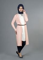 Hijab clothing POWDER HOODED KNITWEAR CARDIGAN 4956 