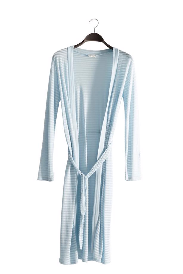 Tesettür giyim  T 9670 Helly Çizgili Kuşaklı Ceket - TRENDTESETTÜR