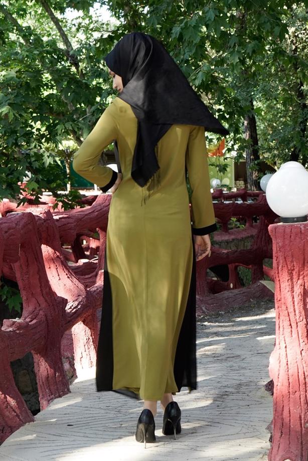 Vêtements hijab  T 16276 Moda Stil Hakim Yaka Ferace - TRENDTESETTÜR