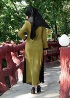 Hijab clothing GREEN T 16276 Moda Stil Hakim Yaka Ferace