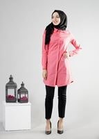 Tesettür giyim YEŞİL T 271 Hewes Line Erkek Yaka Gizli Düğmeli Tunik