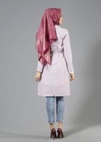 Tesettür giyim MÜRDÜM T 282 Hewes Line Çizgi Desen Bağcıklı Ceket