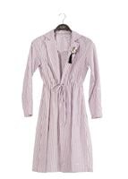 Tesettür giyim MÜRDÜM T 282 Hewes Line Çizgi Desen Bağcıklı Ceket