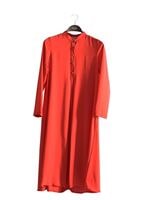 Tesettür giyim YEŞİL T 283 Hewes Line Düğme Detaylı Tunik