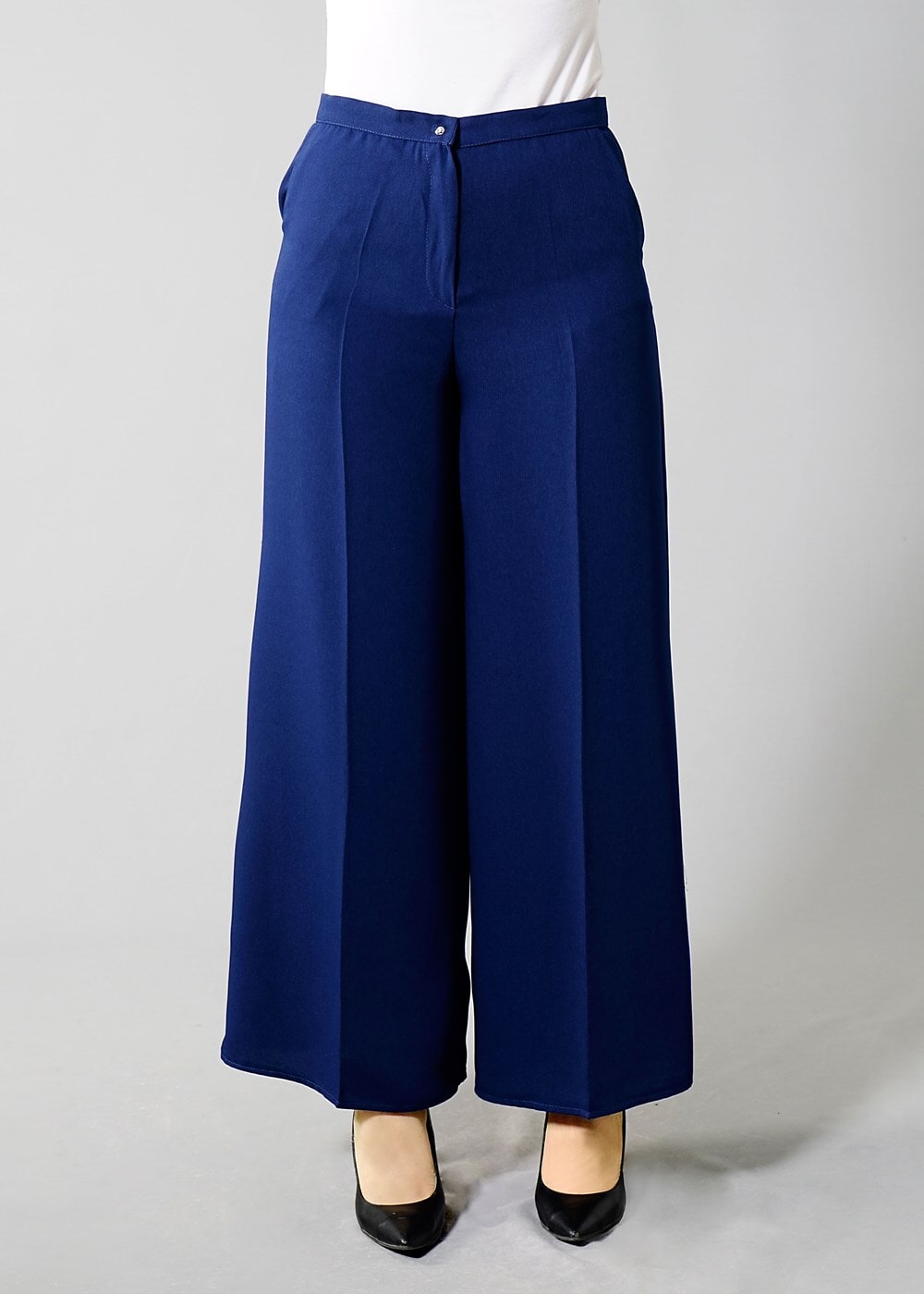 Tesettür giyim LACİVERT BOL PAÇA CEPLİ PANTOLON 602 