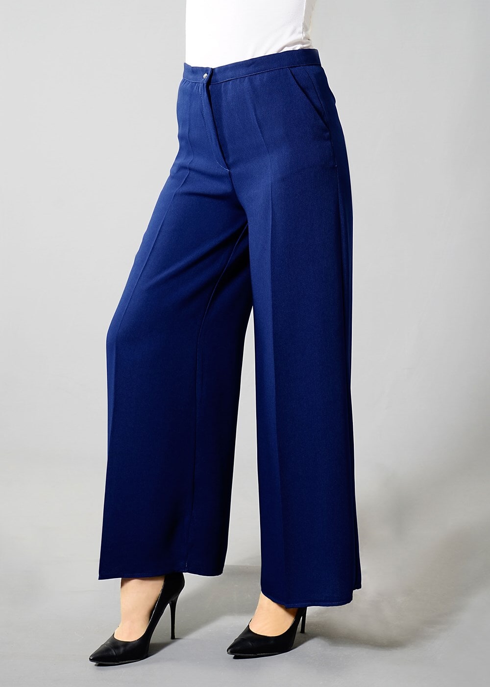 Tesettür giyim LACİVERT BOL PAÇA CEPLİ PANTOLON 602 