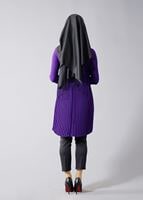 Tesettür giyim MOR T 804 Hewes Line-Boydan Piliseli Tunik