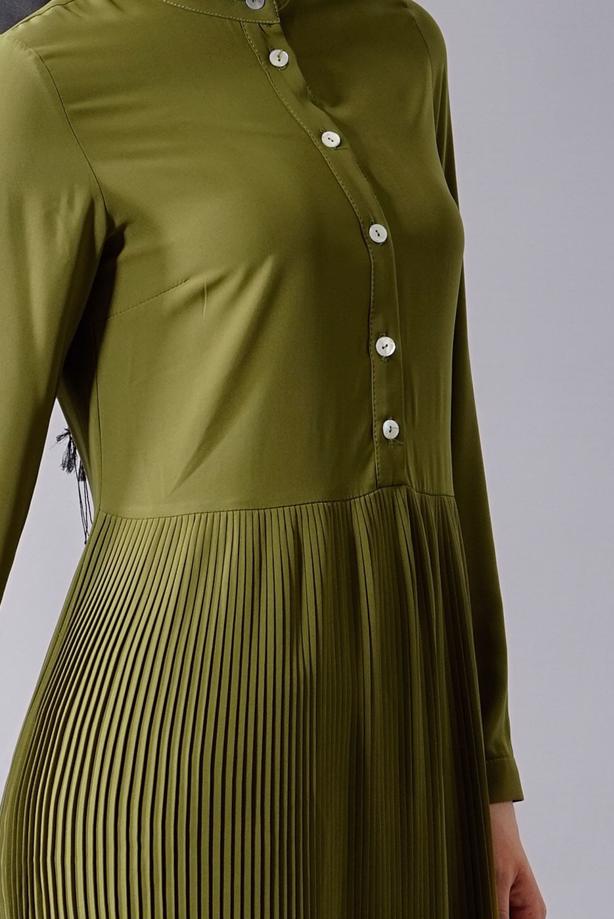 Tesettür giyim  T 815 Hewes Line- Piliseli Tesettür Tunik - TRENDTESETTÜR