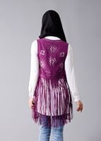 Tesettür giyim MOR T 9281 Hewes Line- Lazer Kesim  Püsküllü Yelek