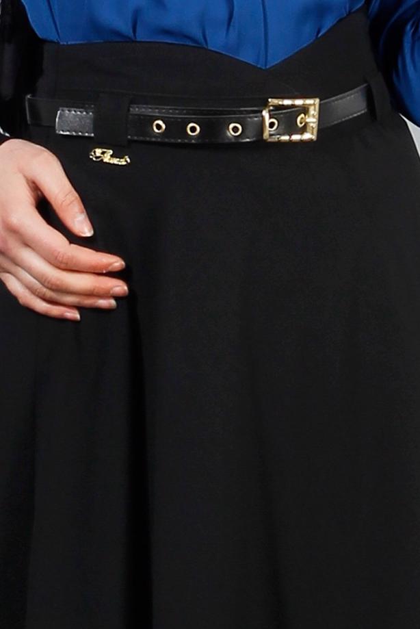 Vêtements hijab  T 1505 Hazalgül Kloş Kemerli Etek - TRENDTESETTÜR