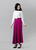 Vêtements hijab FUCHSIA T 1505 Hazalgül Kloş Kemerli Etek