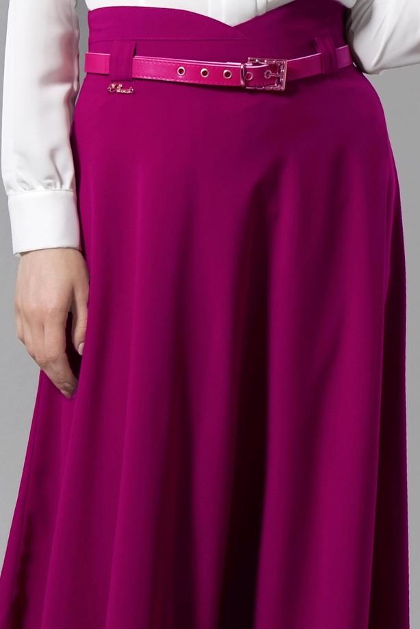 Vêtements hijab  T 1505 Hazalgül Kloş Kemerli Etek - TRENDTESETTÜR