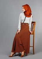 Vêtements hijab TABA T 1505 Hazalgül Kloş Kemerli Etek