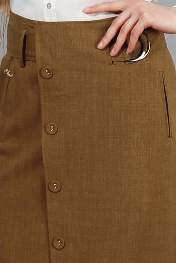 Vêtements hijab  T 1978 Hazalgül Düğme Detaylı Kemerli Etek - TRENDTESETTÜR