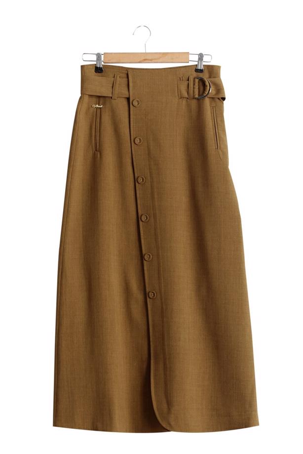 Vêtements hijab  T 1978 Hazalgül Düğme Detaylı Kemerli Etek - TRENDTESETTÜR