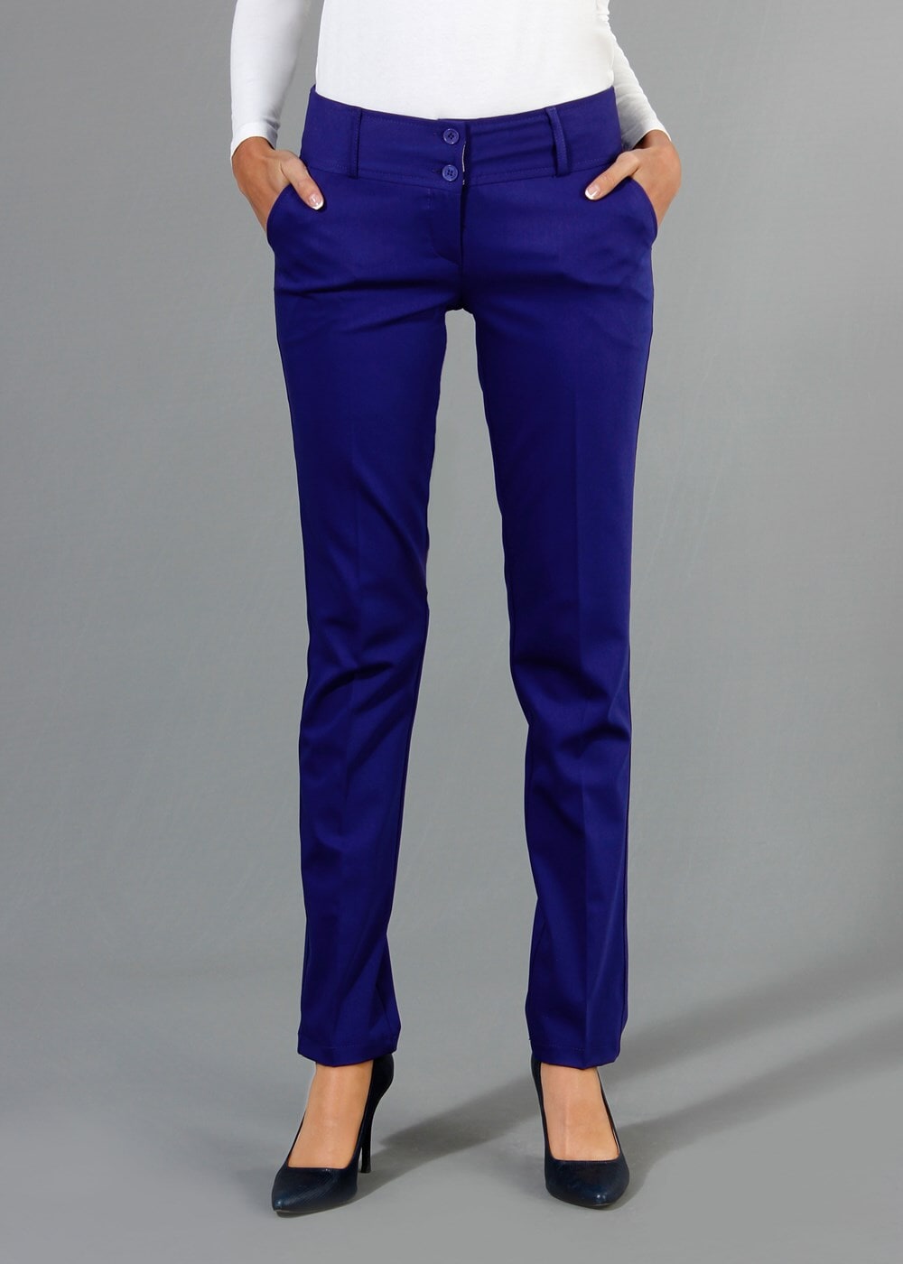 Hijab clothing NAVY BLUE T 1022 Kaside Likralı Dilli Dar Paça Pantolon