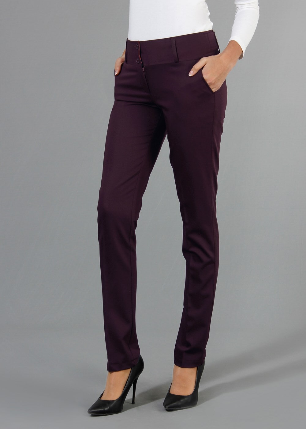 Hijab clothing CLARET RED T 1022 Kaside Likralı Dilli Dar Paça Pantolon